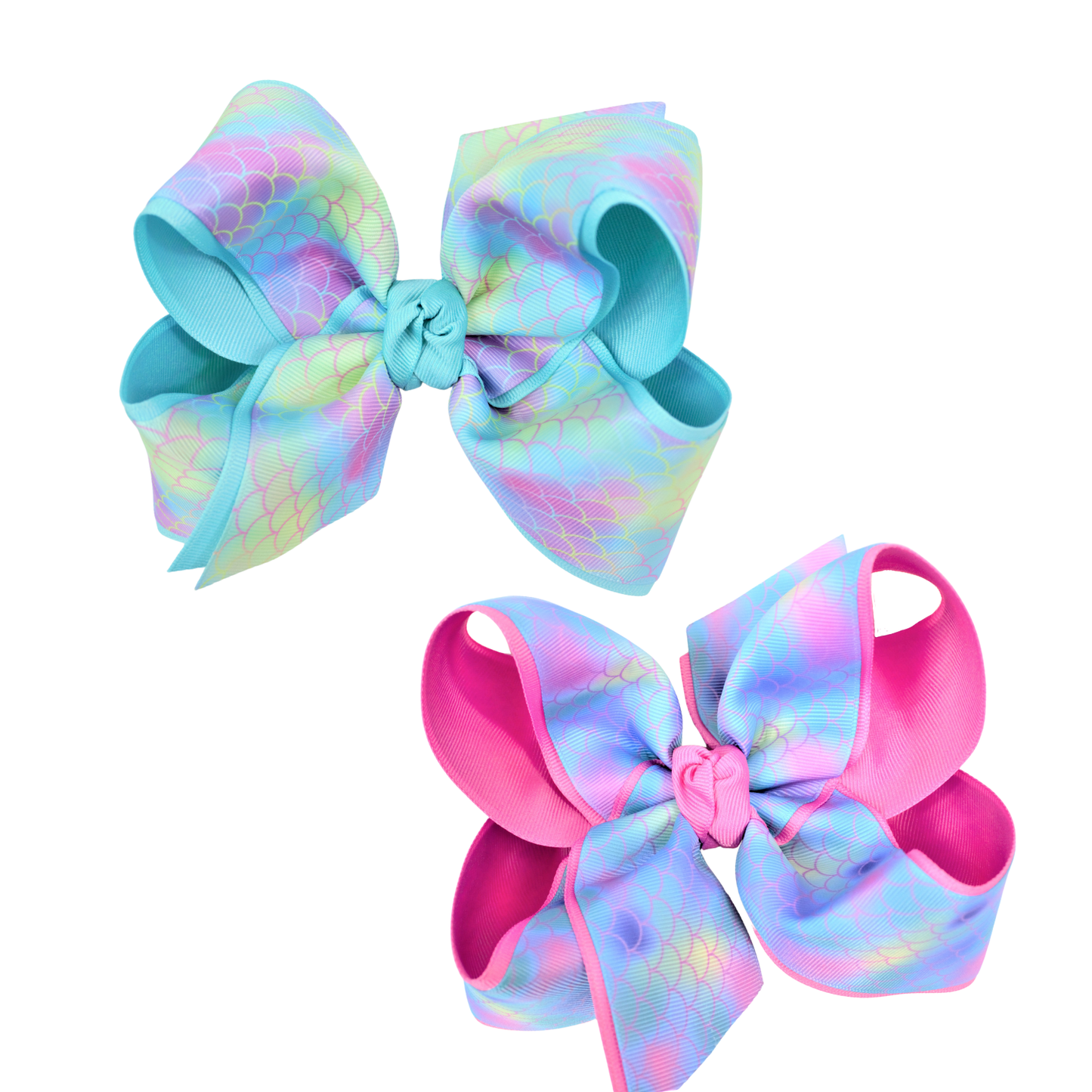 Layered Mermaid Grosgrain Bow