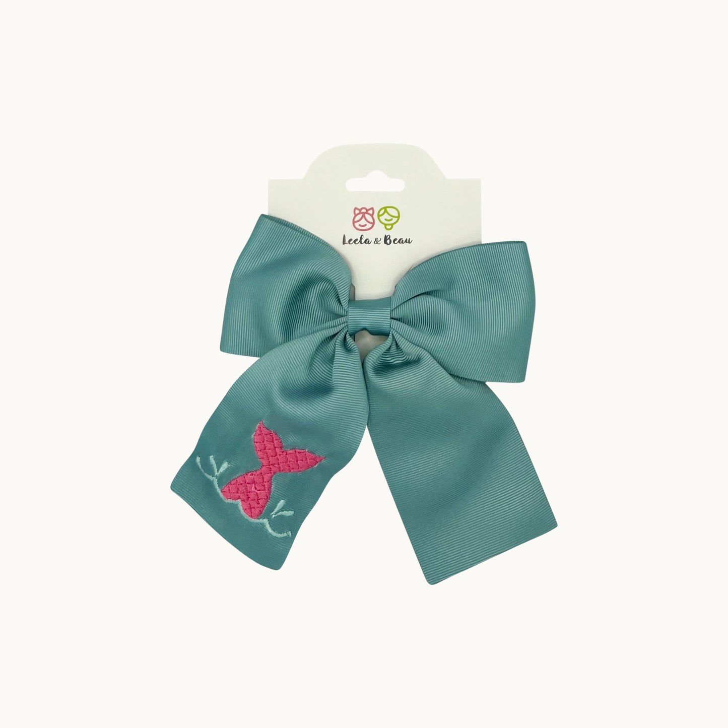 Embroidered Mermaid Tail Monica Bow