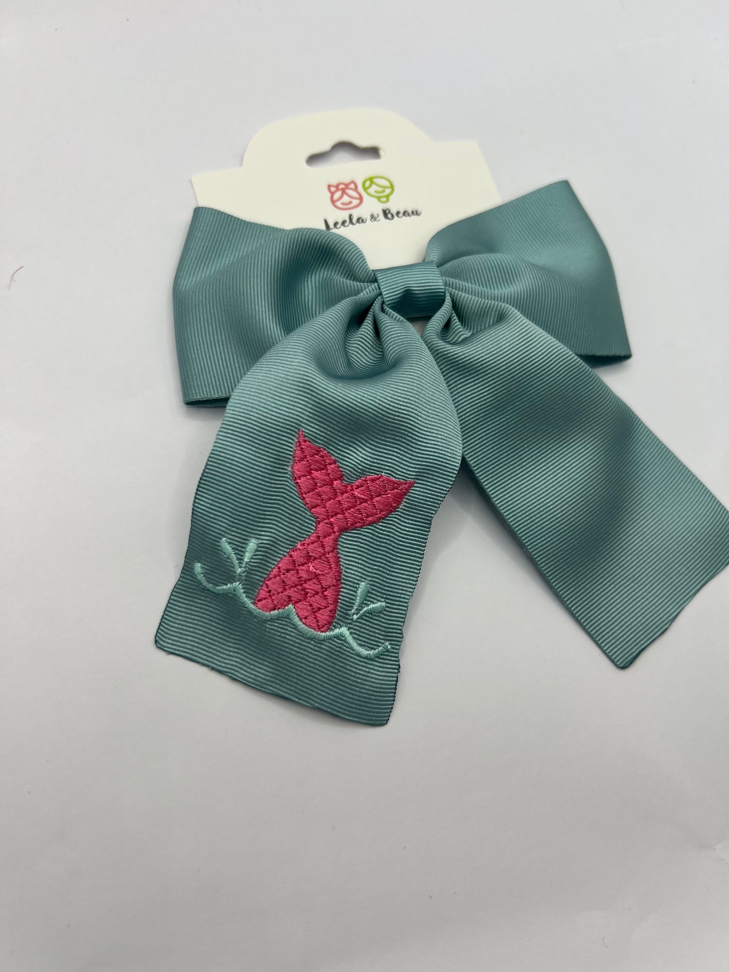 Embroidered Mermaid Tail Monica Bow