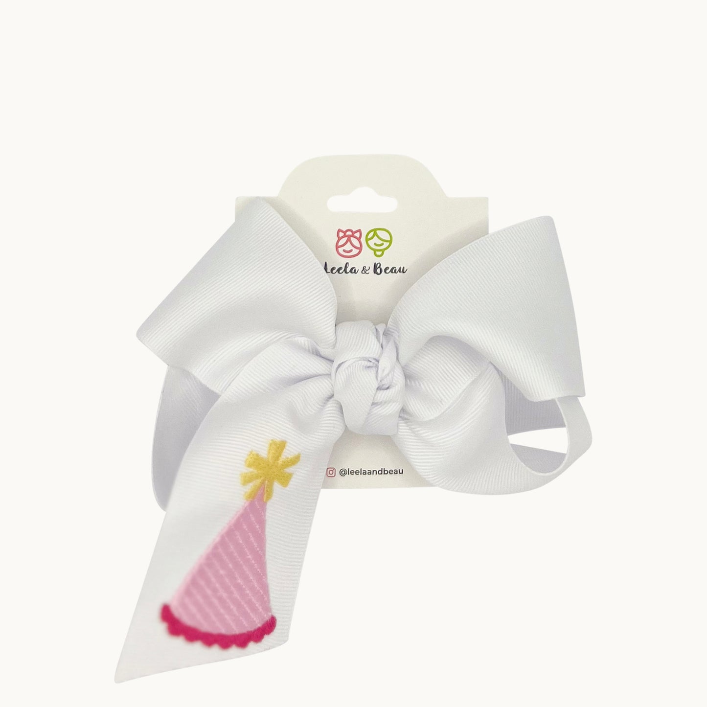 Embroidered Party Hat Straight Edge Boutique Bow