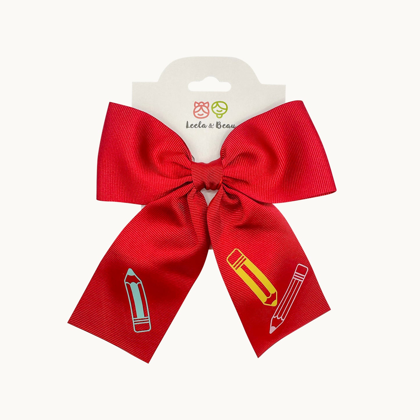 Back 2 School Vinyl Monica Hair Bow