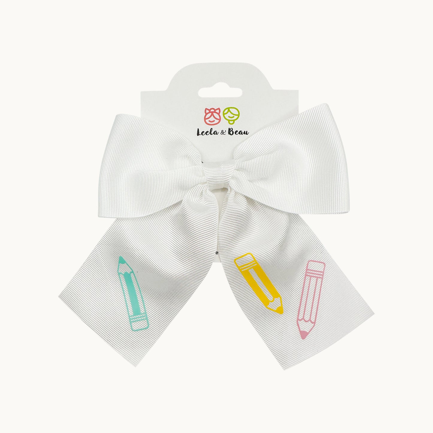 Back 2 School Vinyl Monica Hair Bow