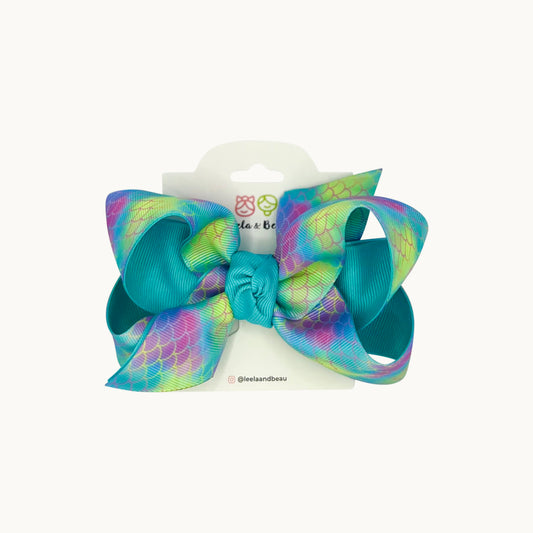 Layered Mermaid Grosgrain Bow