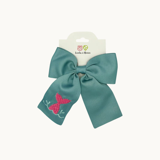 Embroidered Mermaid Tail Monica Bow