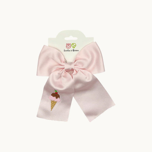 Embroidered Ice Cream Cone Monica Bow