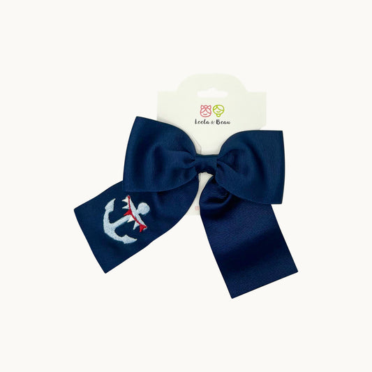 Embroidered Anchor Monica Bow